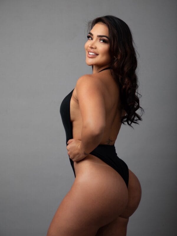 Mariana in black swimming costume Mariana in black swimming costume